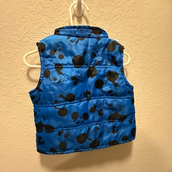 Disney Blue Mickey Mouse Puffer Vest Size 12 Months - Picture 7 of 7